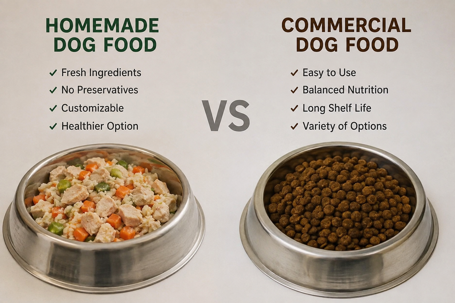 Homemade Dog Food vs Commercial Dog Food